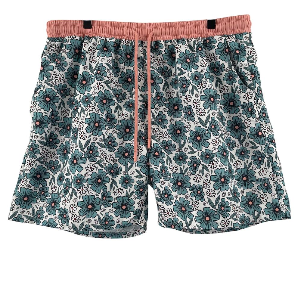 CADEN LANE Swim Trunks Mens Size Extra Large Beachy Blooms Beach Travel Vacation